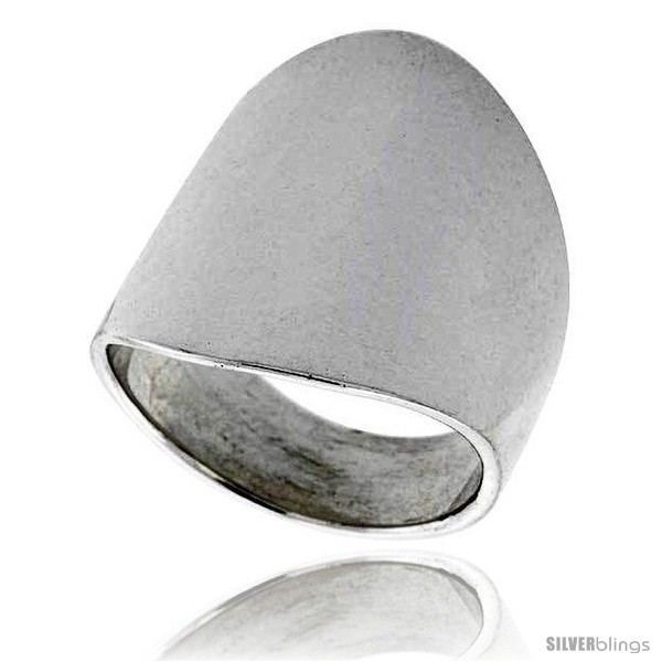 ... Sterling Silver Bands  Sterling Silver Classic Cigar Band Ring 1 in