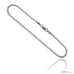 Sterling Silver Italian Rolo Chain 2.3mm Nickel Free