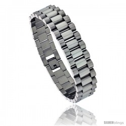 Stainless Steel Men's Rolex Style Bracelet, 5/8 in wide, 8.5 in