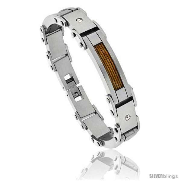 https://www.silverblings.com/1086-thickbox_default/stainless-steel-mens-cable-bracelet-gold-finish-crystals-accen-8-1-2-in.jpg