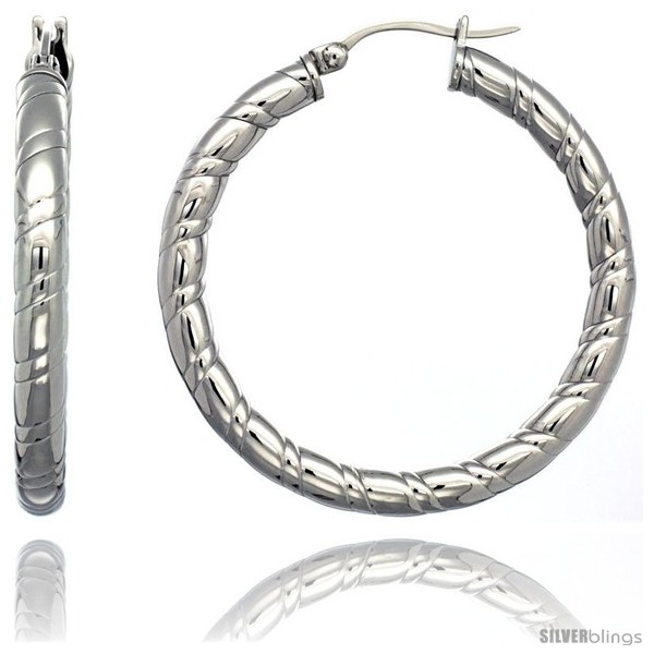 https://www.silverblings.com/1129-thickbox_default/surgical-steel-1-1-2-in-hoop-earrings-candy-stripe-embossed-pattern-4-mm-tube-feather-weigh.jpg