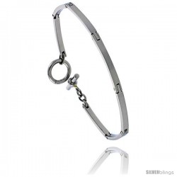 Stainless Steel Ladies Toggle Clasp Bracelet, 7 in