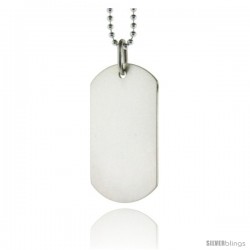 Sterling Silver Dog Tag 2 in full size