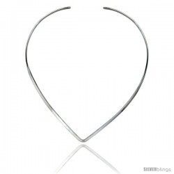 Sterling Silver 3.0 mm V shape Wire Chocker