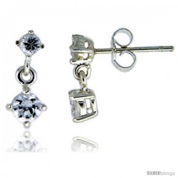 Sterling Silver / Cubic Zirconia Dangle Earrings