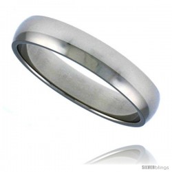 Surgical Steel 1/8 in (4mm) Polished Domed Band