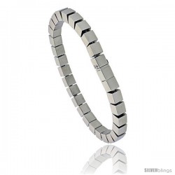 Stainless Steel Cubes Bracelet 1/4 in wide, 7.5 in