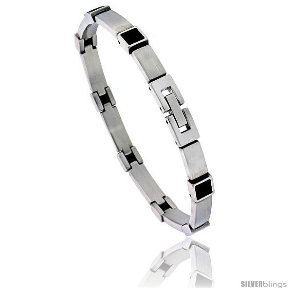 https://www.silverblings.com/1298-thickbox_default/stainless-steel-mens-bracelet-black-rubber-accent-8-in-long.jpg