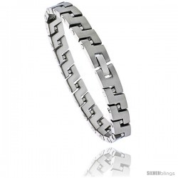 Stainless Steel Men's S Link Bracelet, 8 in long