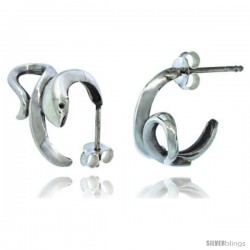 Sterling Silver Snake Earrings