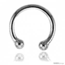 Sterling Silver Non-Pierced Nose Ring / Cuff Earring 10 mm (one piece)