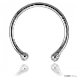 Sterling Silver Non-Pierced Nose Ring / Cuff Earring 12 mm (one piece)