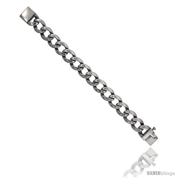 https://www.silverblings.com/1334-thickbox_default/stainless-steel-mens-cuban-curb-link-bracelet-rose-flower-one-sided-design-hefty-hand-made-high-polish-5-8-in-wide-8-25-in.jpg