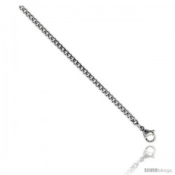 Stainless Steel Curb Link Cuban Chain Necklace 3.5 mm (5/32 in) wide