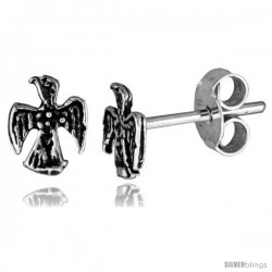 Tiny Sterling Silver Eagle Stud Earrings