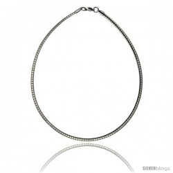 Stainless Steel Omega Necklace 4 mm (5/32 in) wide