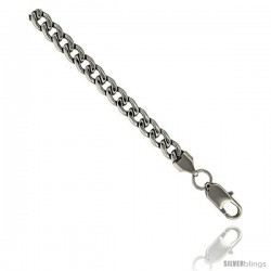 Stainless Steel Curb Link Cuban Chain Necklace 7 mm (1/4 in) wide