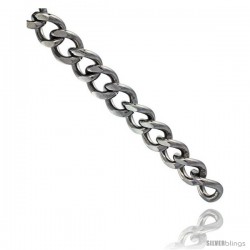Stainless Steel Cuban Curb Link Chain 10 mm (3/8 in.) wide, By the Yard