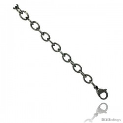 Stainless Steel Cable Link Chain 6 mm (1/4 in.) wide, Necklaces & Bracelets all Lengths