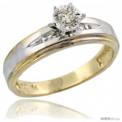 10k Yellow Gold Diamond Engagement Ring, 3/16 in wide -Style 10y113er