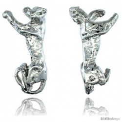 Sterling Silver Leopard Cuff Earring, 1 intall