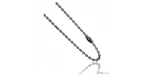 IIVVERR Stainless Steel Bead Ball Chain Keychain 2.4mm By 24