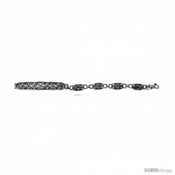 Sterling Silver Oxidized Filigree Bracelet