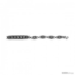 Sterling Silver Oxidized Filigree Bracelet -Style Fb11