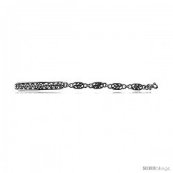 Sterling Silver Oxidized Filigree Bracelet -Style Fb14