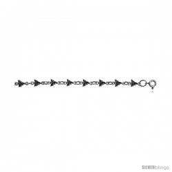 Sterling Silver Celtic Charm Bracelet, 1/4 in wide -Style 2cb20