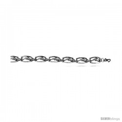 Sterling Silver Oxidized Dolphin Bracelet