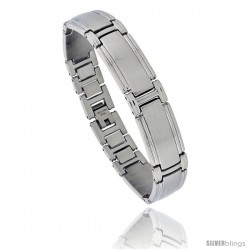 Solid Stainless Steel Link Bracelet, 8 in long -Style Bss7