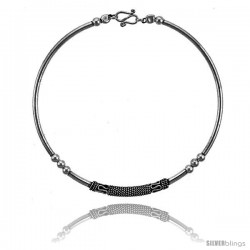 Sterling Silver Beaded Bali Bracelet -Style Fb23
