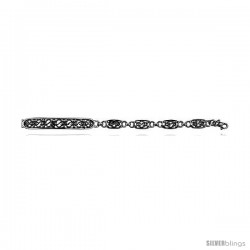 Sterling Silver Oxidized Filigree Bracelet -Style Fb5