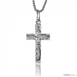 Sterling Silver Cross Pendant, 7/8 in