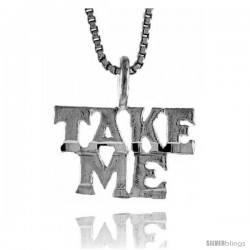 Sterling Silver Take Me Talking Pendant, 3/8 in Tall