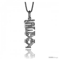 Sterling Silver SEXY Talking Pendant, 7/8 in Tall -Style 4p1011