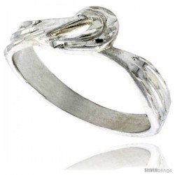 Sterling Silver Freeform Ring Polished finish 1/4 in wide