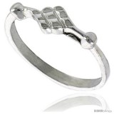 Sterling Silver Freeform Ring Polished finish 3/16 in wide -Style Ffr403