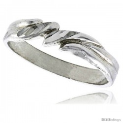 Sterling Silver Freeform Ring Polished finish 3/16 in wide -Style Ffr406