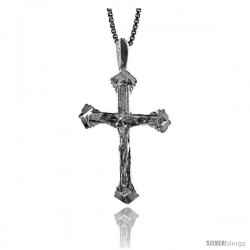 Sterling Silver Crucifix Pendant, 1 1/16 in