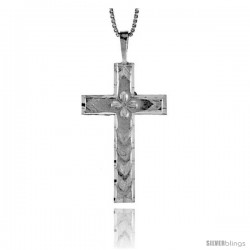 Sterling Silver Cross Pendant, 1 3/8 in