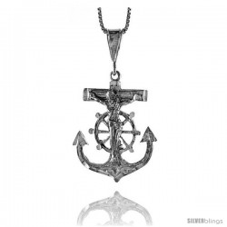 Sterling Silver Mariner's Cross Pendant, 1 1/4 in