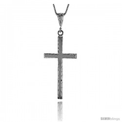 Sterling Silver Large Cross Pendant, 2 1/16 in