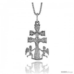 Sterling Silver Carabaca Cross Pendant, 1 in