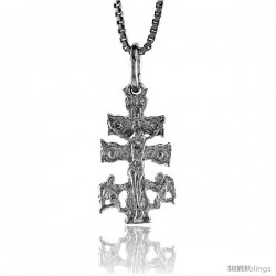 Sterling Silver Carabaca Cross Pendant, 3/4 in