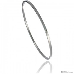 Stainless Steel 2 mm Flat Slip on Bangle Bracelet Seamless Stackable