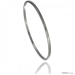 Stainless Steel 2 mm Dome Slip on Bangle Bracelet Seamless Stackable