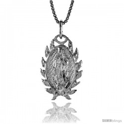 Sterling Silver Mary Immaculate Medal, 7/8 in