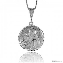 Sterling Silver Saint Joseph Medal, 1 in